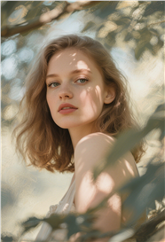 森系俄罗斯美女肖像写真摄影图片