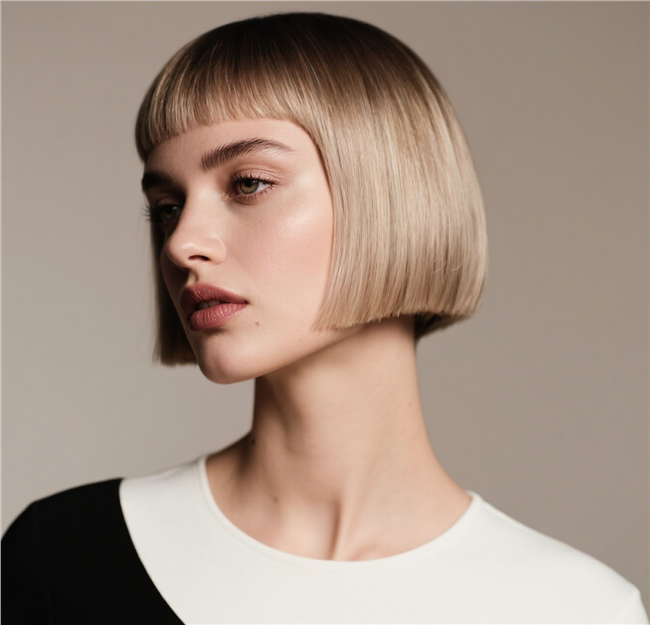 欧美美女时尚沙宣短发发型图片