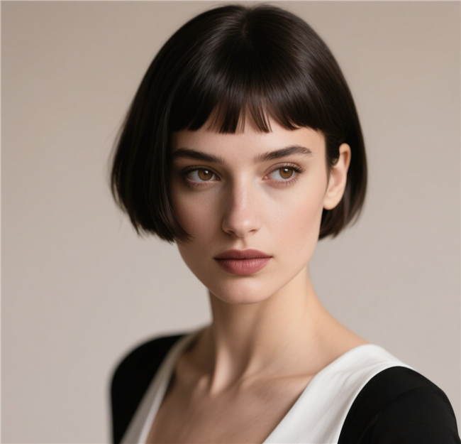 欧美美女时尚齐耳短发发型图片