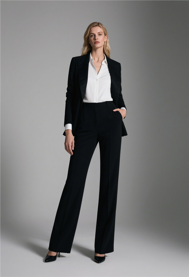 欧美时尚高挑商务套装美女写真图片