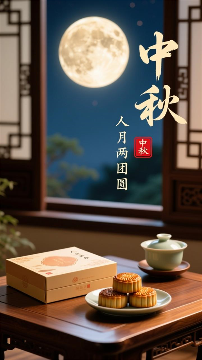 人月两团圆中秋海报图片