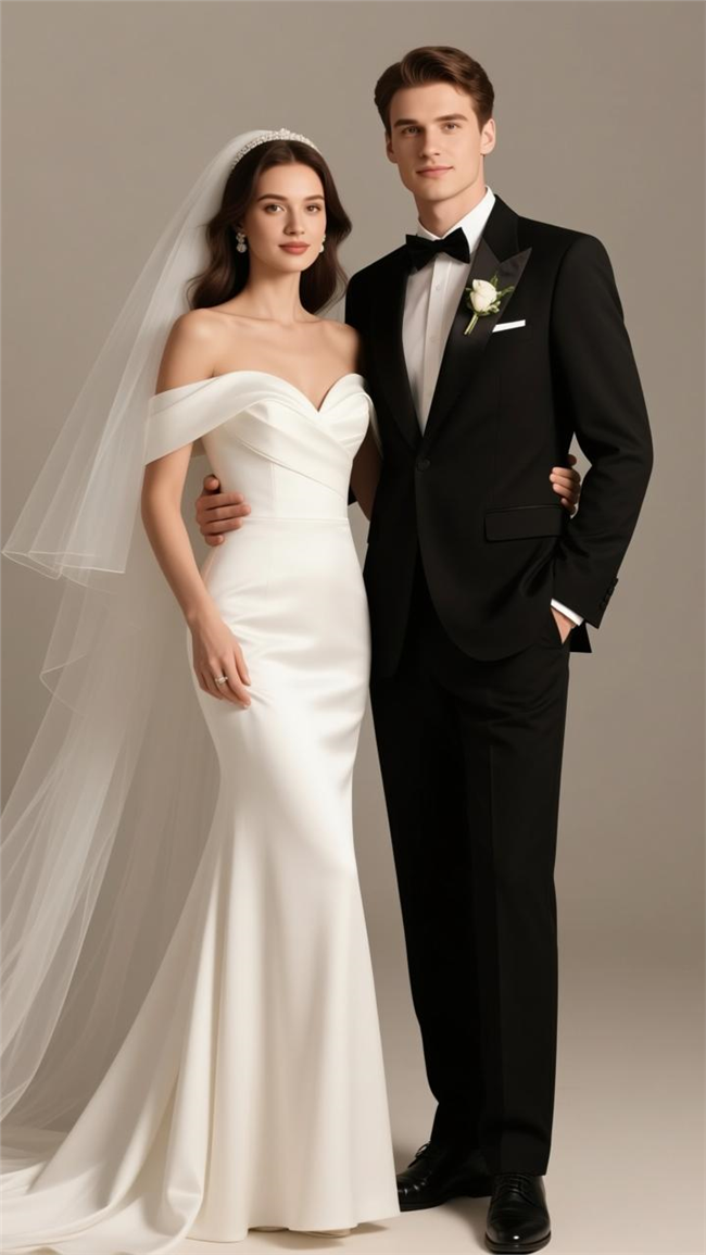 优雅气质风格欧美夫妇婚纱摄影图片