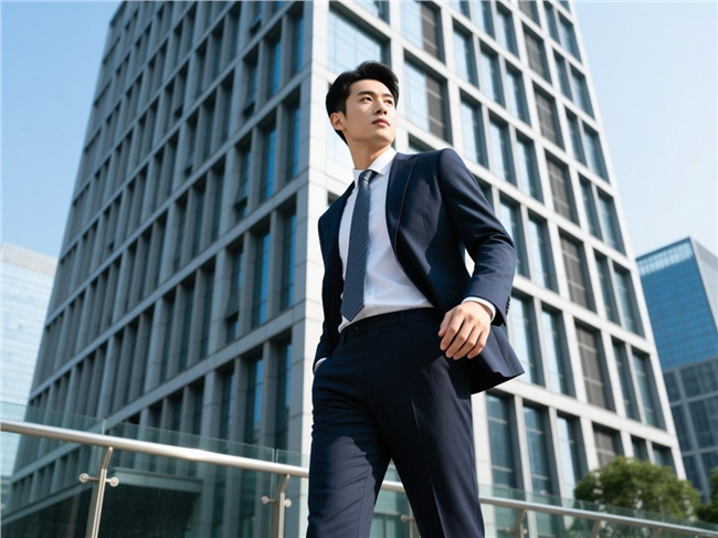 现代商务大楼商务男士摄影图片