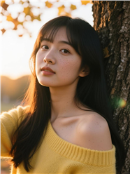 莱卡质感风格斜肩装美女自拍图片