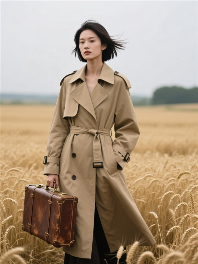 气质清冷美女麦田写真图片