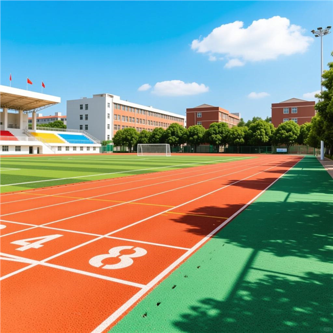 学校塑胶田径跑道图片