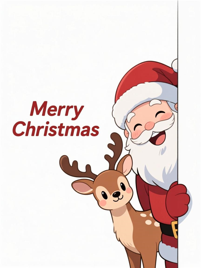 动漫插画风格圣诞节图片素材