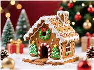 圣诞节姜饼屋圣诞装饰图片