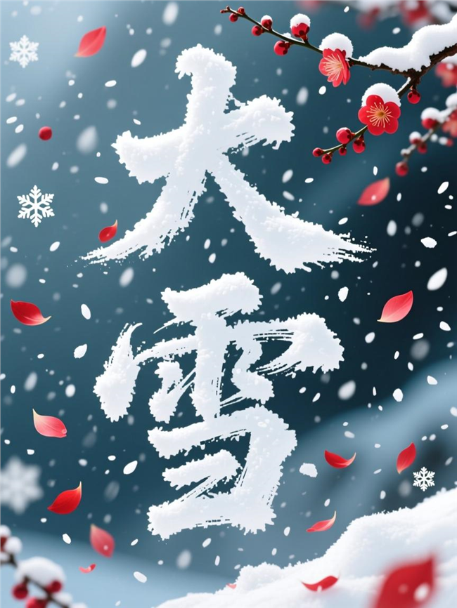二十四节气大雪海报图片