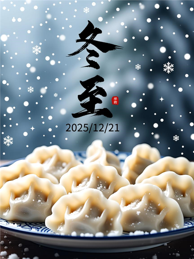 冬至节气水饺主题海报图片