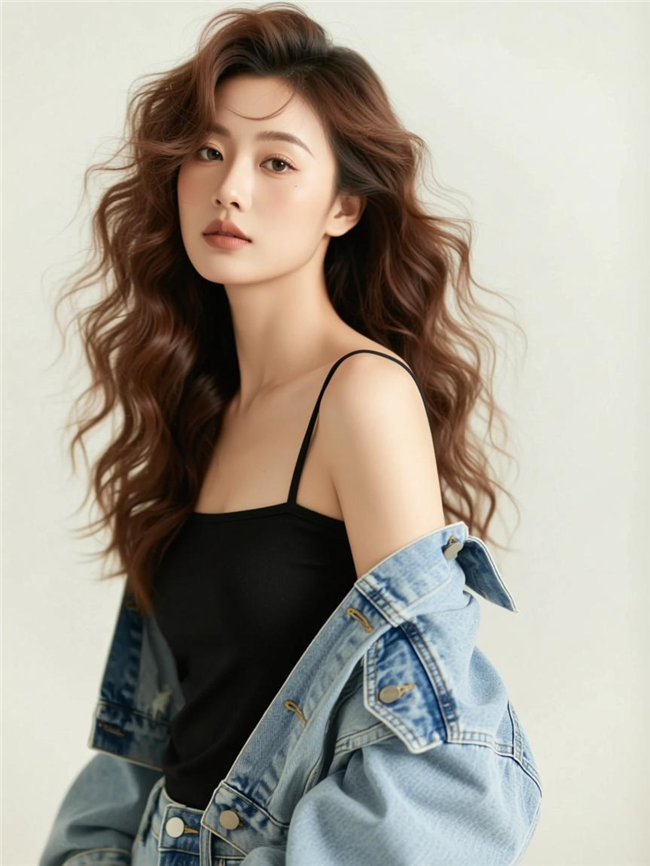 性感牛仔风美女写真艺术摄影图片