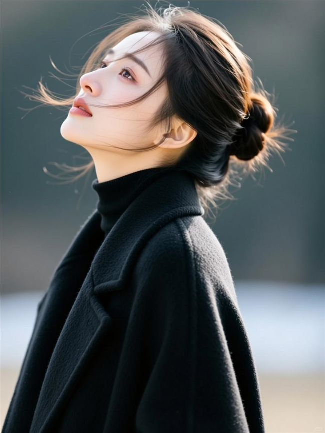 亚洲侧颜女神美女写真图片