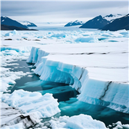 雪山冰川河流山水摄影图片