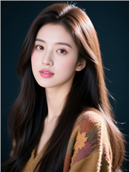 长发披肩清纯美女写真图片