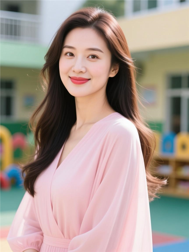 幼儿园老师美女摄影图片