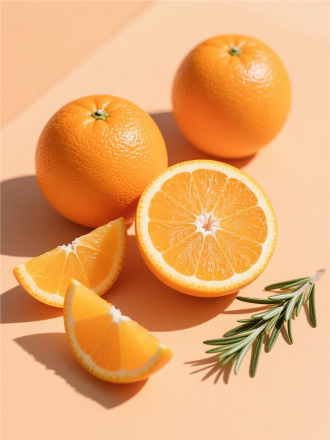 新鲜切开的脐橙图片