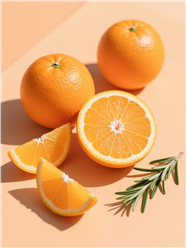 新鲜切开的脐橙图片