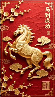 2026年马年马到成功海报图片