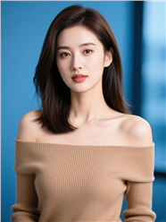 优雅气质一字肩性感美女图片