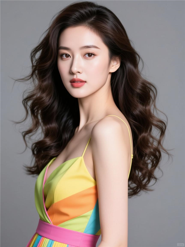 性感美女长卷发烫发发型图片