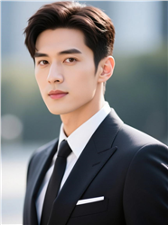 黑色西装俊男帅哥写真图片