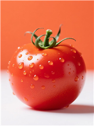 红色新鲜带水滴的番茄图片