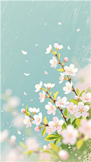 朦胧油画颗粒春天主题背景图片