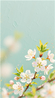 小清新油画颗粒质感花卉背景图片