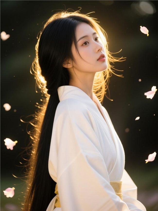 仙气十足侧颜东方美女图片