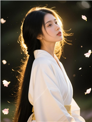 仙气十足侧颜东方美女图片