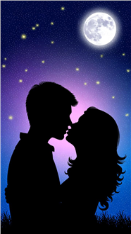 浪漫情人节剪影海报图片