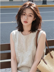 冷白皮飘逸感美女写真图片