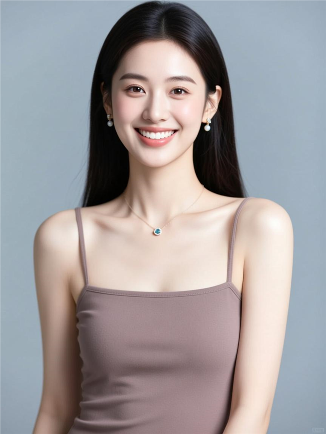 年轻东南亚吊带背心美女写真图片