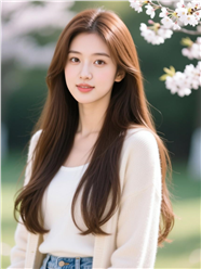 白皙长卷发美女写真摄影图片