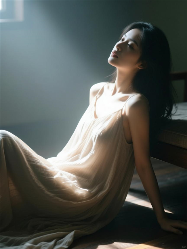 慵懒朦胧光影艺术美女人体图片