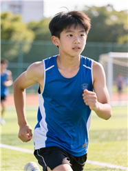 校园田径场运动的少年图片