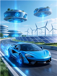 现代智能科技园光伏公路新能源跑车图片