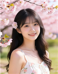 春天樱花盛开美女写真摄影图片