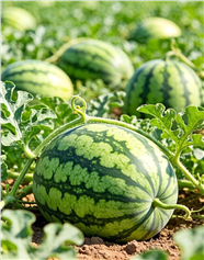 夏天西瓜田新鲜西瓜图片