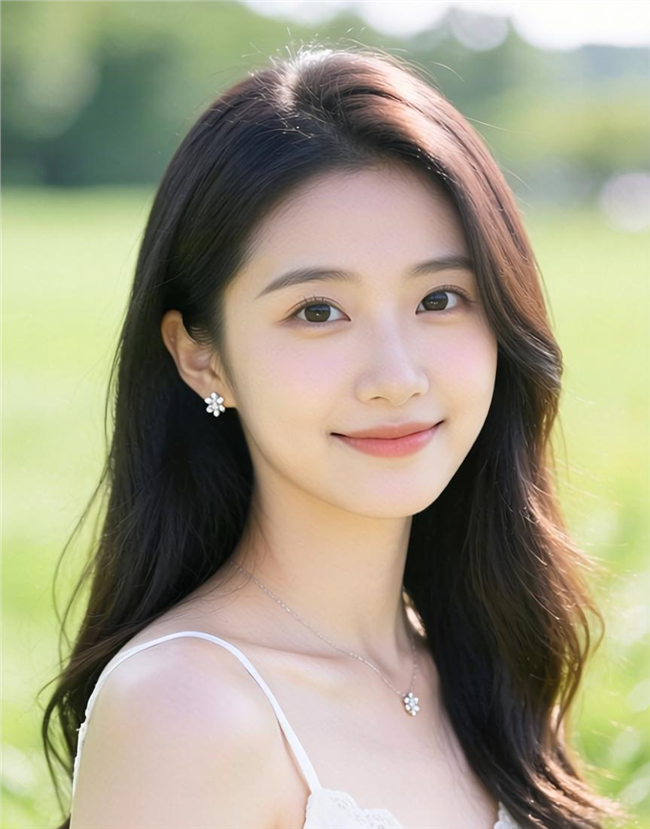 户外小清新优雅气质美女写真图片