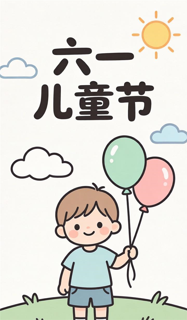 六一儿童节卡通插画设计图片