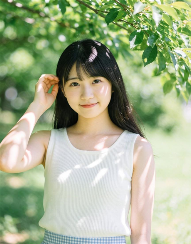 夏日清新日系少女美女写真图片