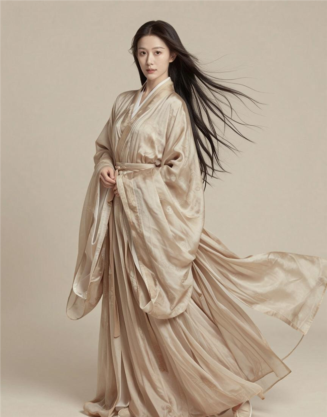 绸缎古风面料服饰美女写真图片
