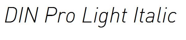 DIN Pro Light Italic