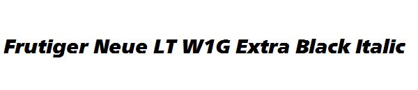 Frutiger Neue LT W1G Extra Black Italic