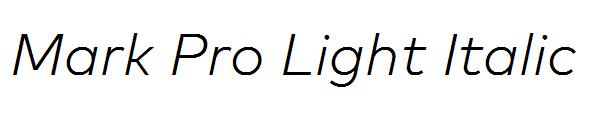 Mark Pro Light Italic