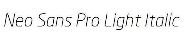 Neo Sans Pro Light Italic