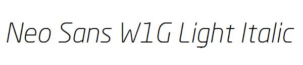 Neo Sans W1G Light Italic