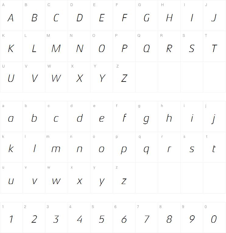 Aeonis LT Pro Light Italic