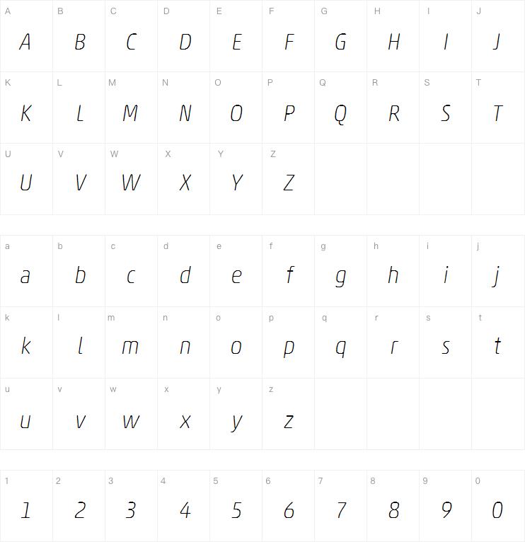 Akko Rounded Pro Thin Italic